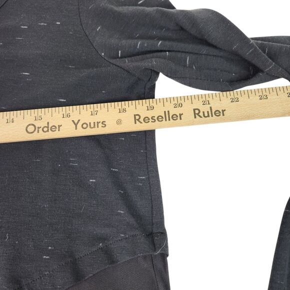 MADO ET LES AUTRES Top Womens 4 Black Long Sleeve Asymmetrical Artsy France - Picture 8 of 12